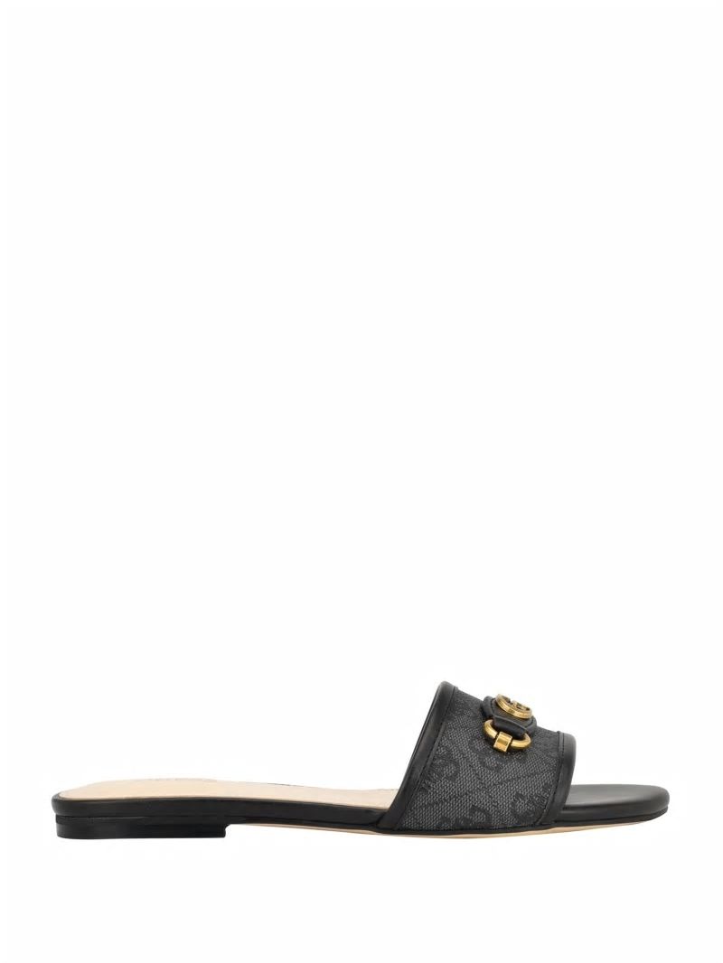 Guess Hammi Logo Slide Sandals - Black 001