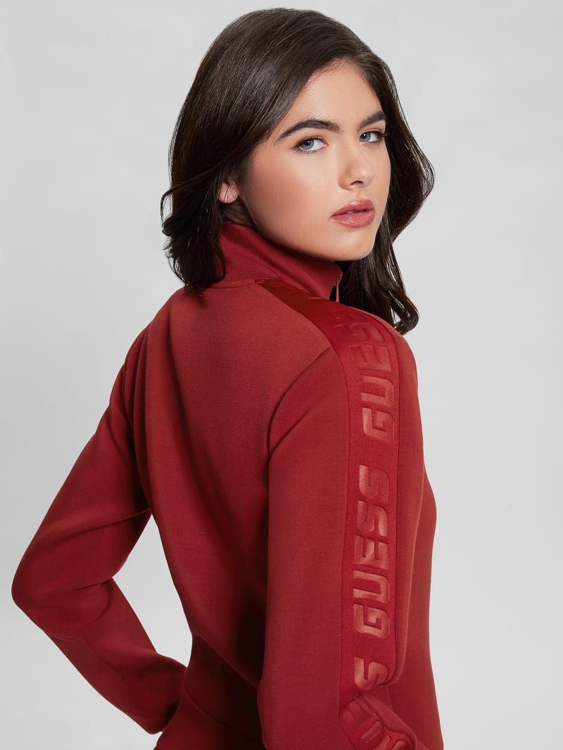 Guess Eco Allie Scuba Sweatshirt - Red Noir