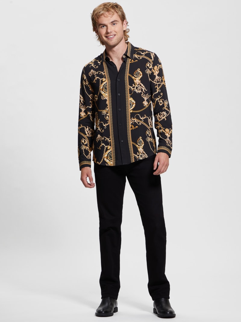 Guess Eco Gold Chain Shirt - Gold Chain Logo