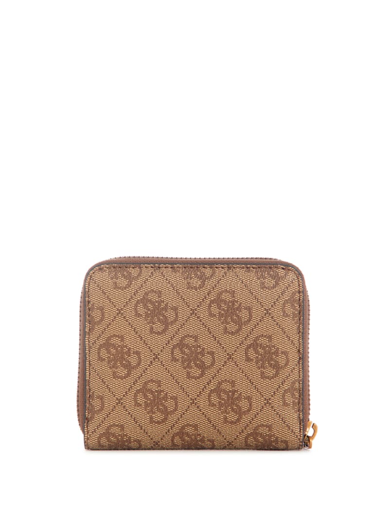 Guess Ginevra Logo Small Zip-Around Wallet - Latte Logo