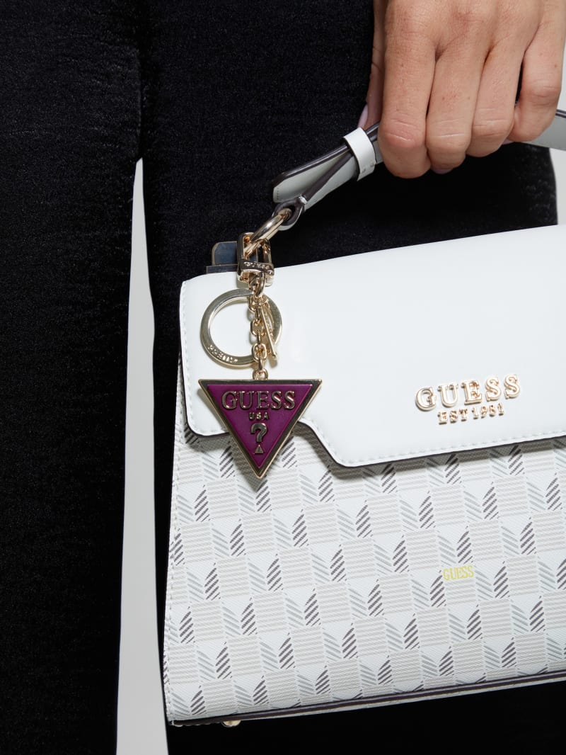 Guess Triangle Keychain - Fuchsia