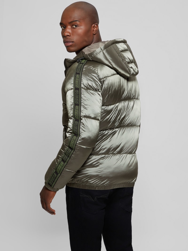 Guess Byrnie Padded Nylon Jacket - Mossy Green