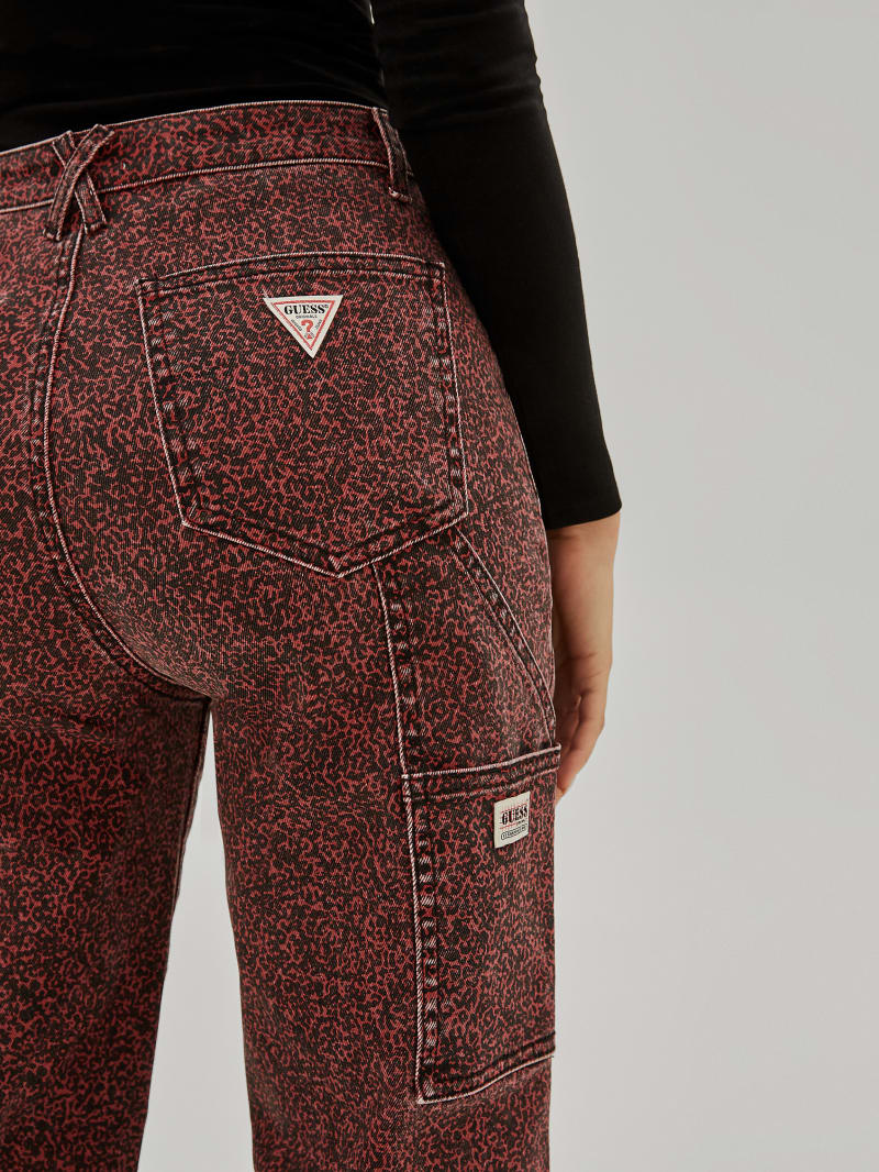 Guess GUESS Originals Composition Print Carpenter Jeans - Heirloom Red