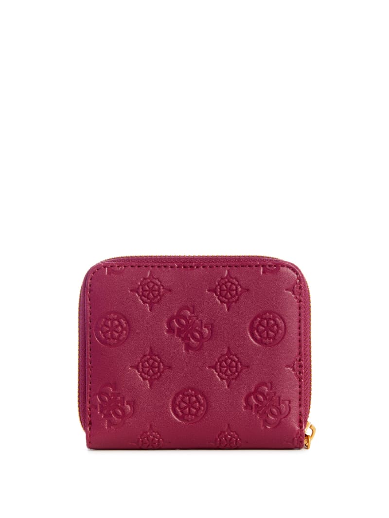 Guess James G Logo Small Zip-Around Wallet - 522 Purple Punch