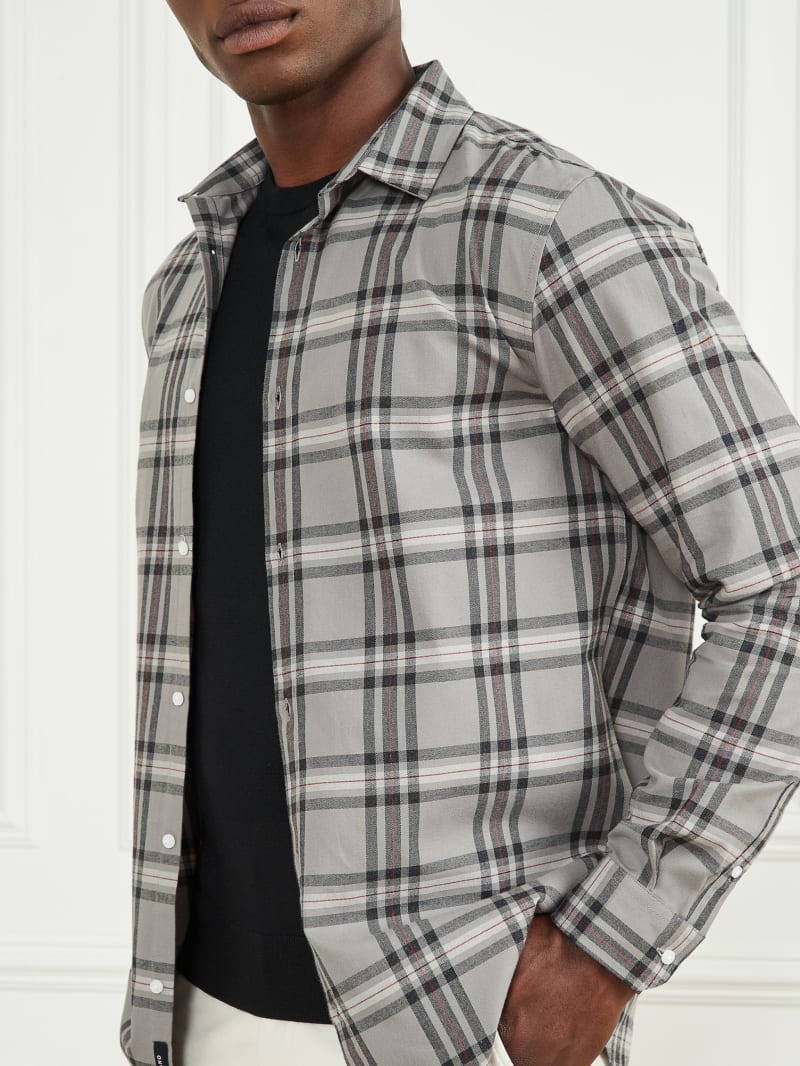 Guess Joe Plaid Shirt - Grey/Cream/Red Check