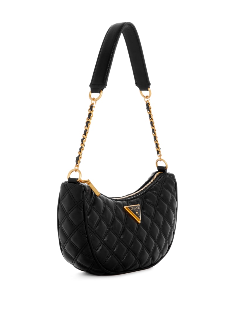 Guess Giully Quilted Top-Zip Shoulder Bag - Black