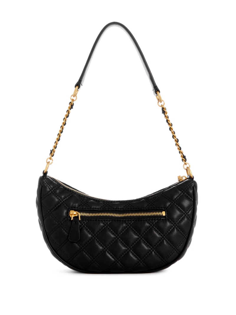 Guess Giully Quilted Top-Zip Shoulder Bag - Black