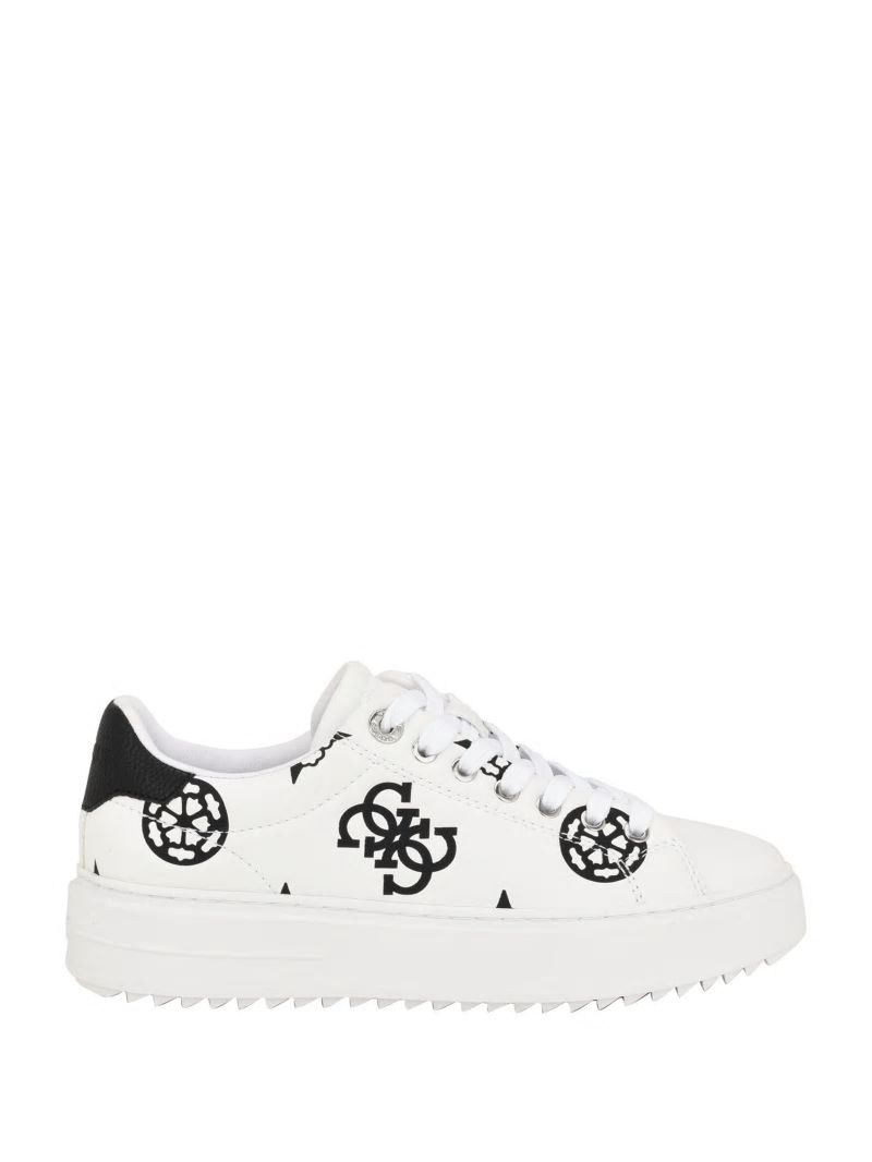 Guess Denesa Peony Low-Top Sneakers - White Logo