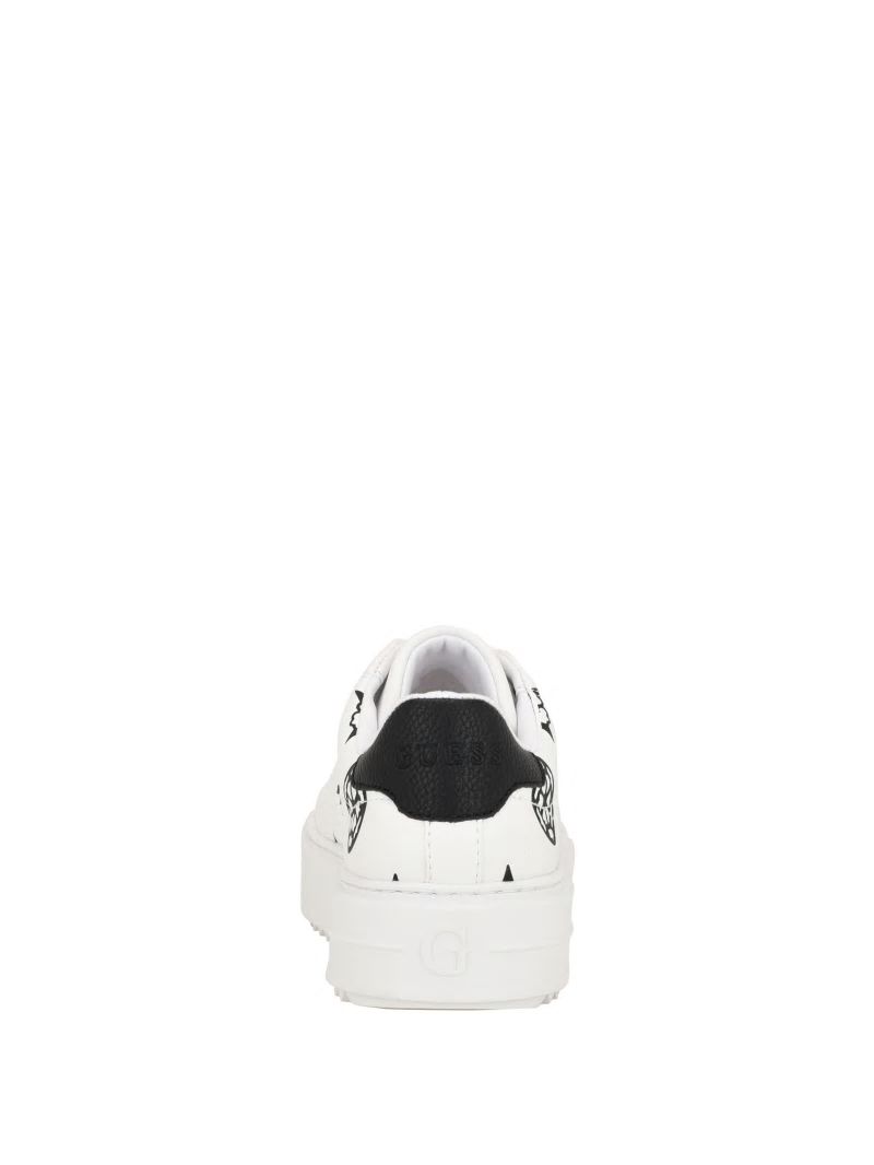 Guess Denesa Peony Low-Top Sneakers - White Logo