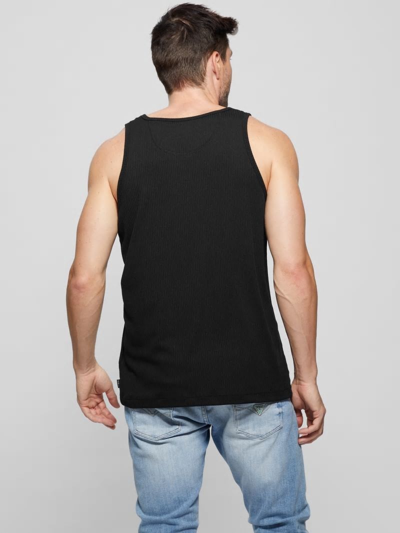 Guess Eco Cyrus Ribbed Tank - Black