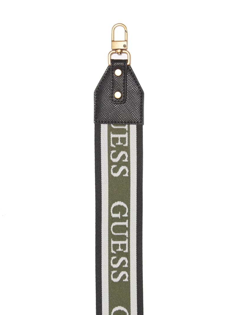 Guess Logo Crossbody Strap - Black Floral Print