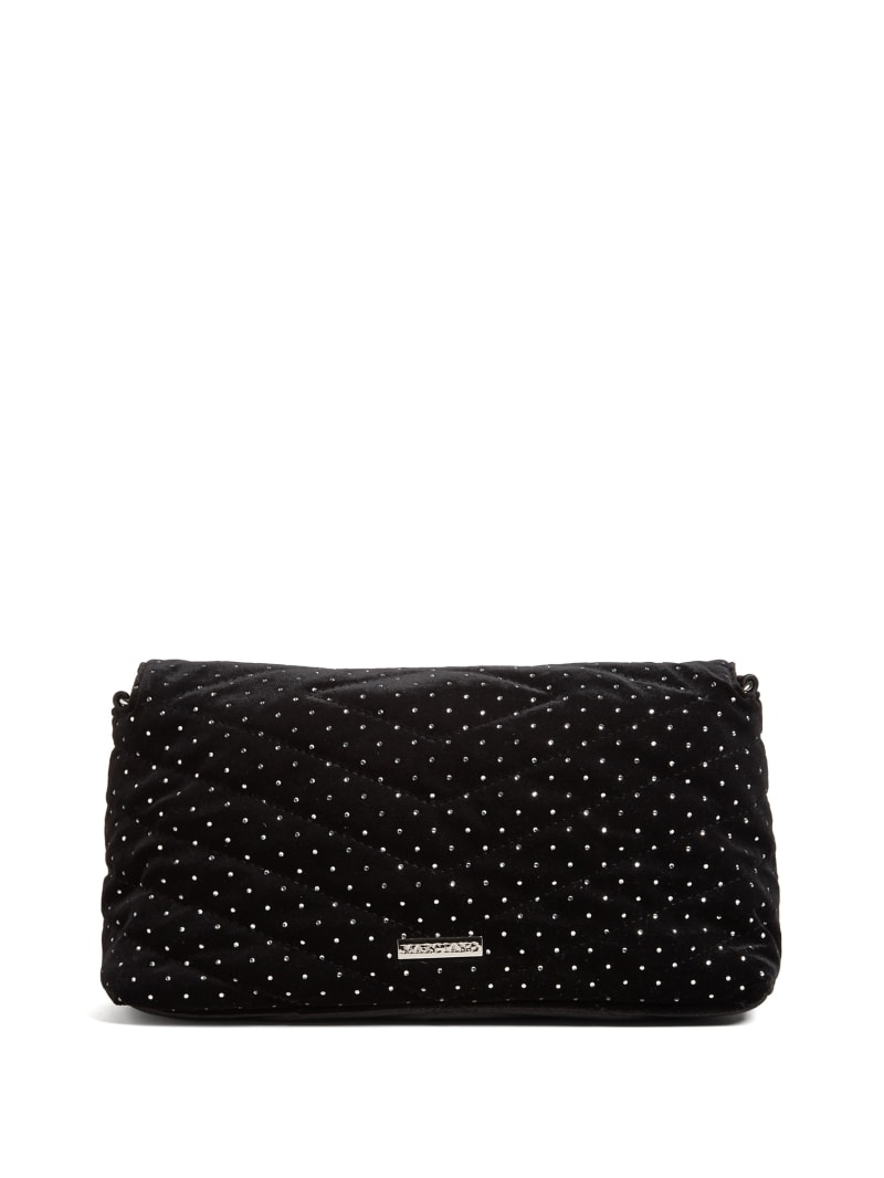 Guess Zion Shine Quilted Clutch - Black