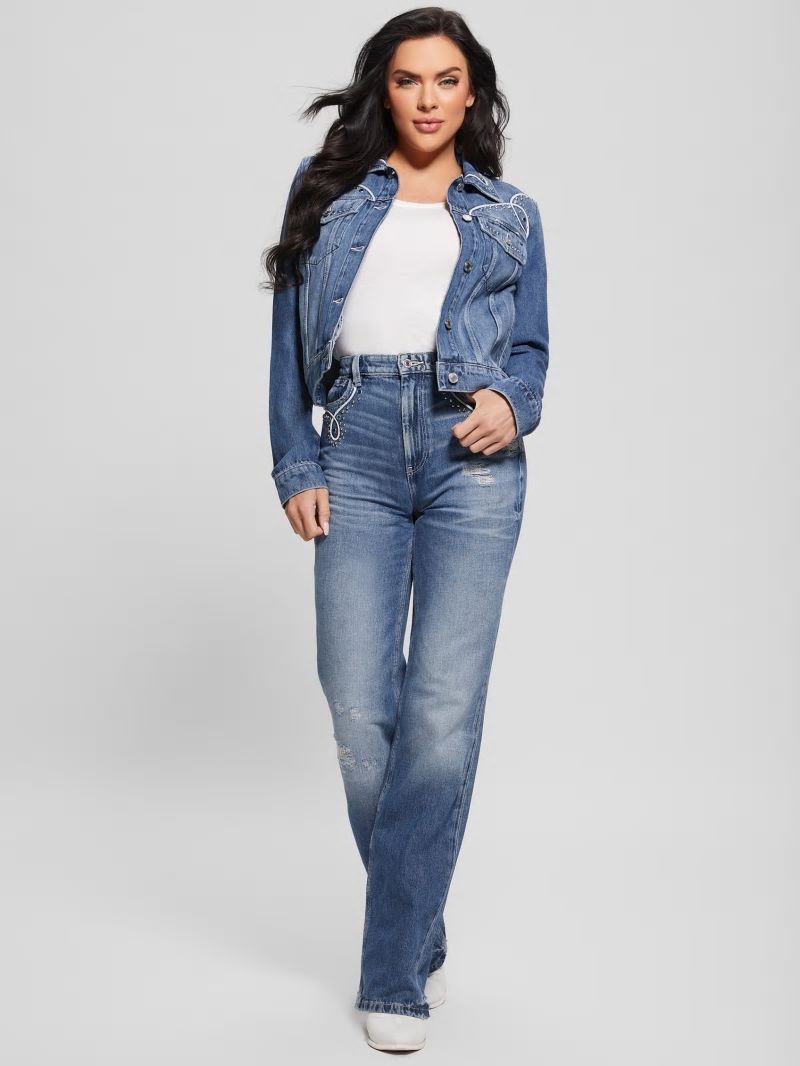 Guess Eco Delya Denim Trucker Jacket - Wild Heart