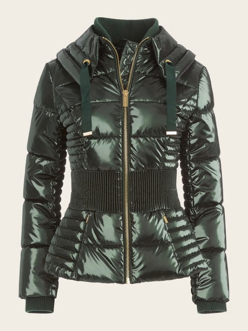 Guess Annie Puffer Jacket - Chenille Green