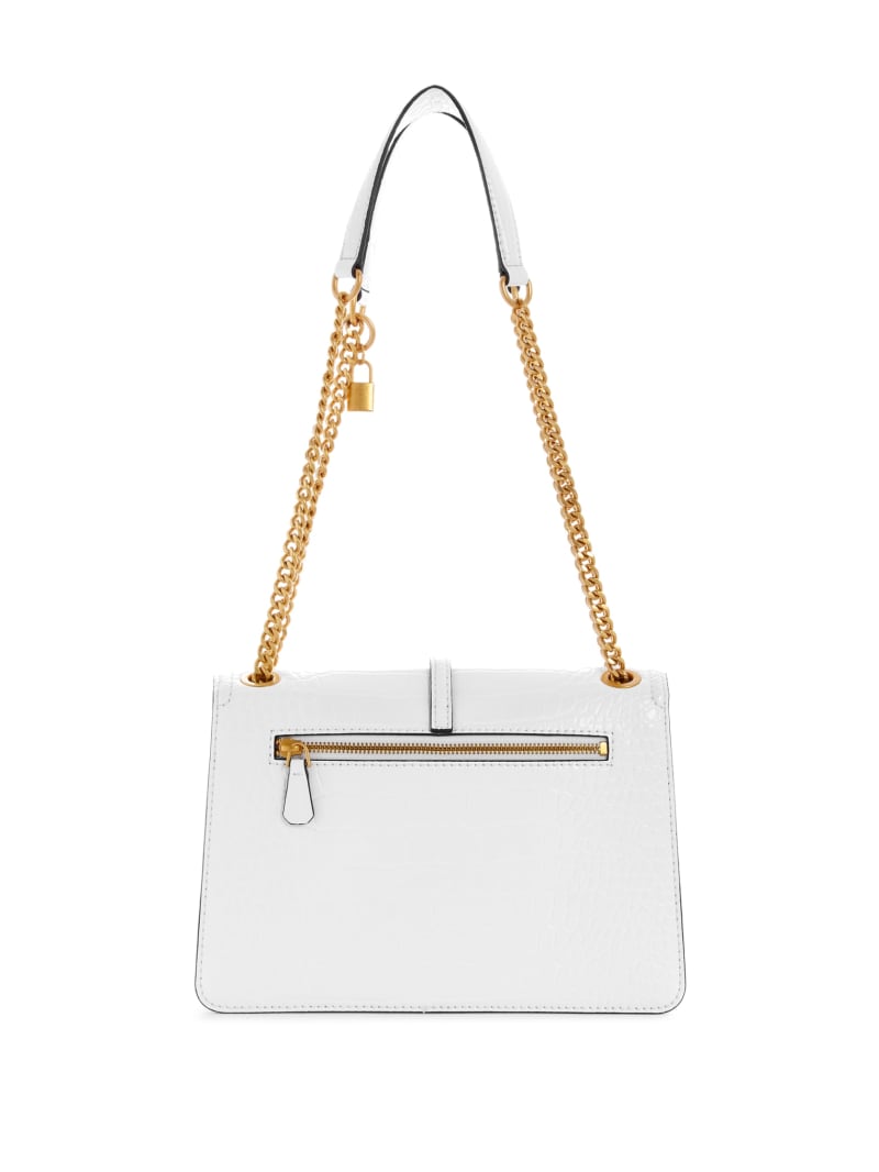 Guess James Convertible Crossbody Flap Bag - White Multi