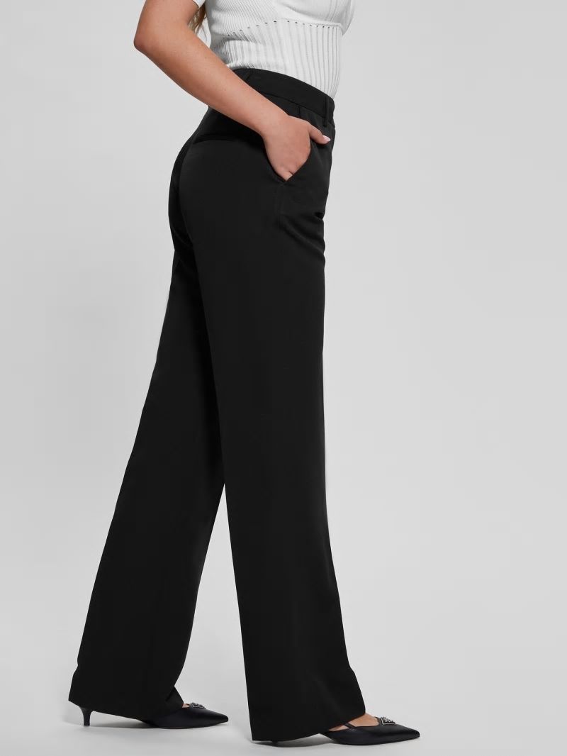 Guess Eco Carla Straight Pants - Black