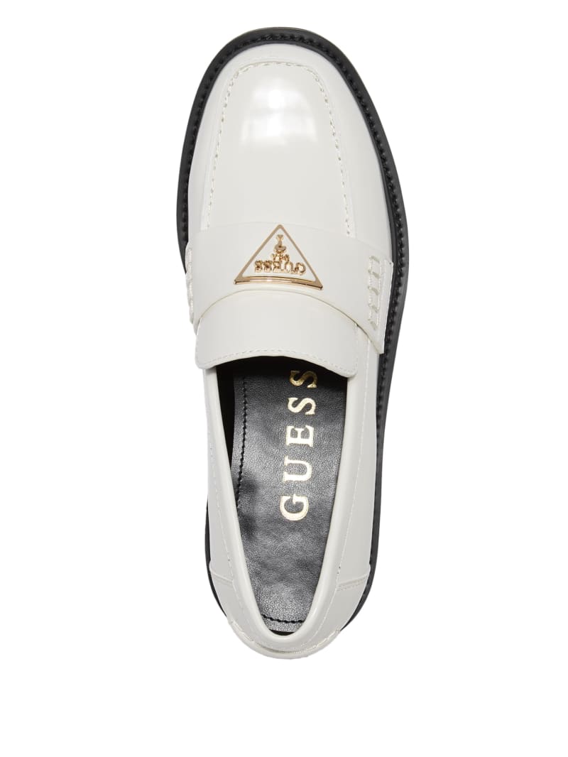 Guess Shatha Triangle Loafers - Ivory 150