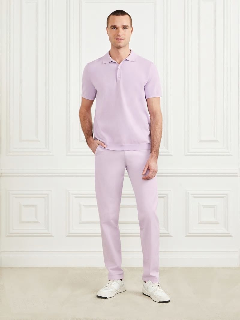Guess Formal Performance Sweater Polo - New Light Lilac