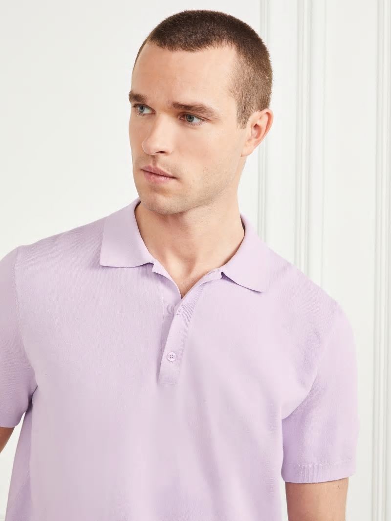 Guess Formal Performance Sweater Polo - New Light Lilac