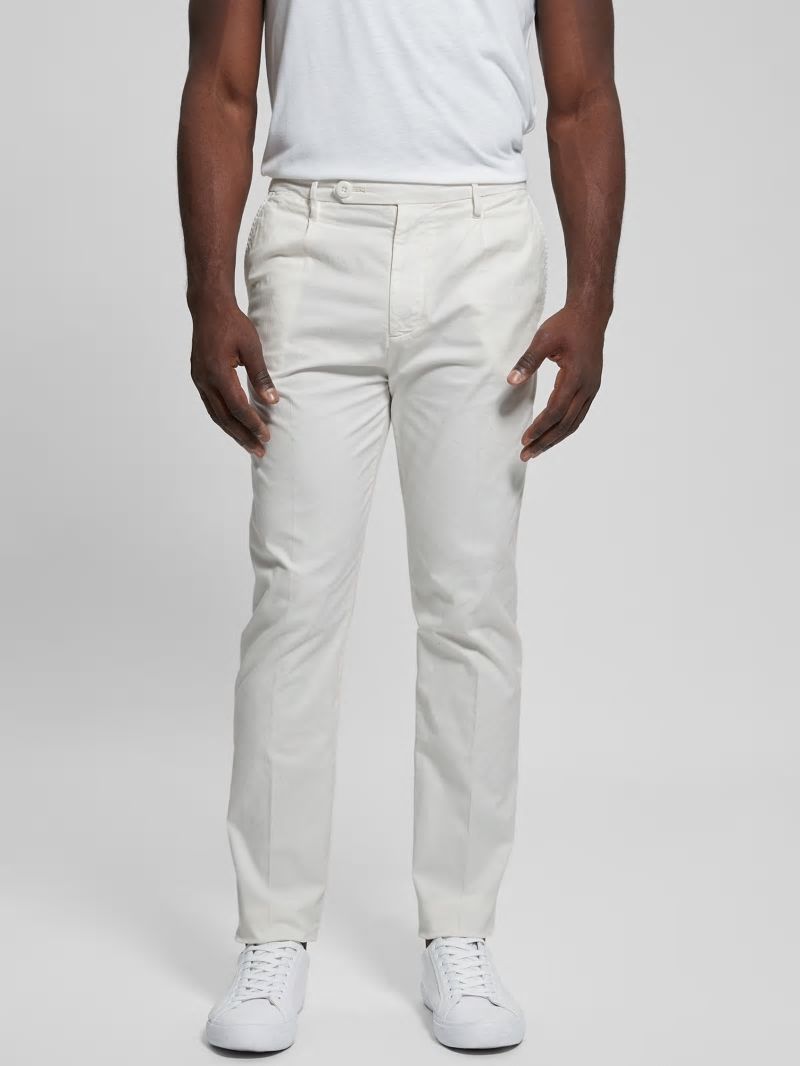 Guess Noah Straight Pants - Salt White