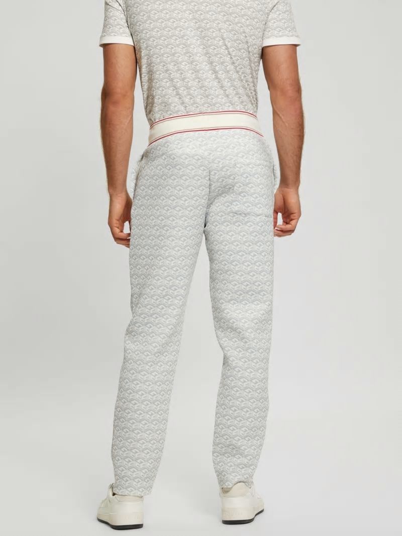 Guess Rolph Signature Cube Pants - Macro G Cube White Combo