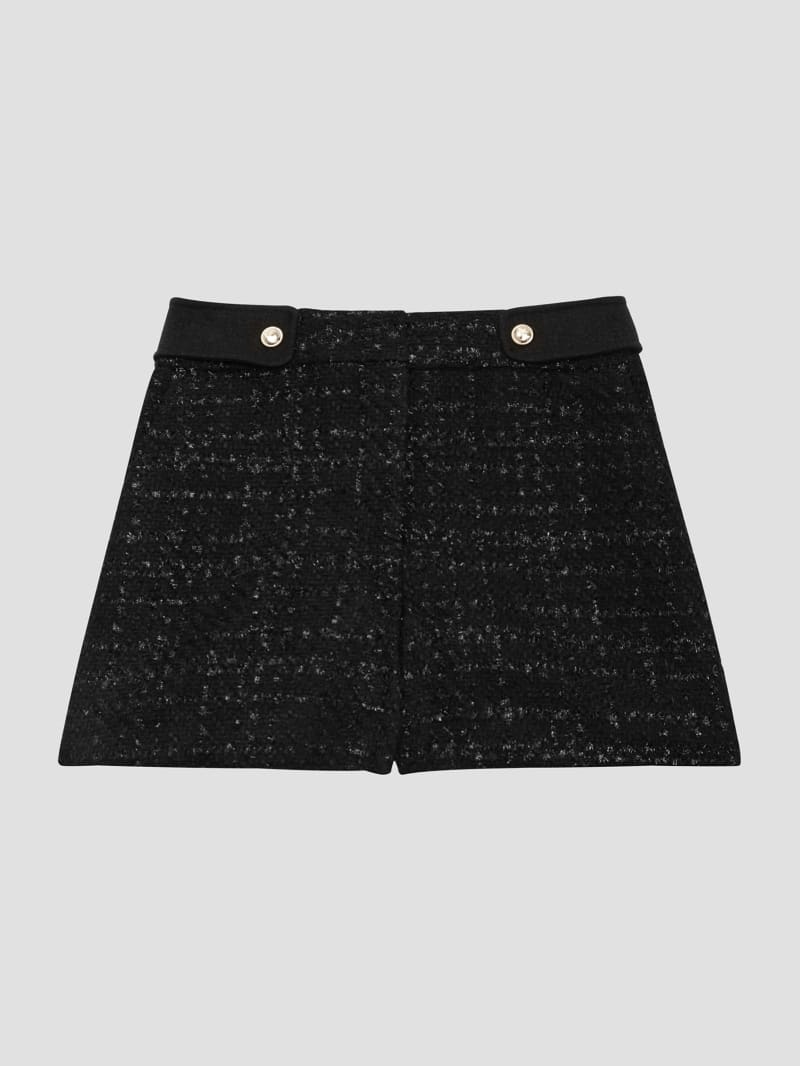 Guess Clarissa Metallic Tweed Shorts - Black Tweed Fantasy