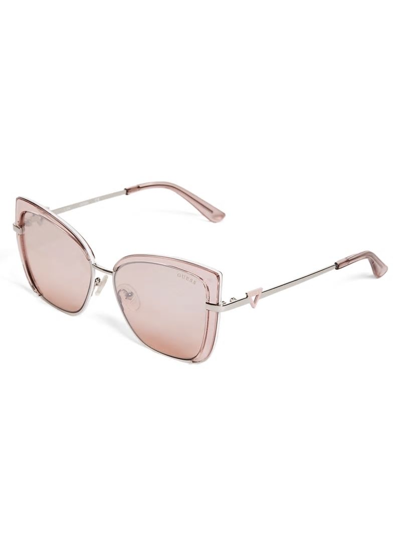 Guess Tinted Cat-Eye Sunglasses - Shiny Pink / Bordeaux Mir