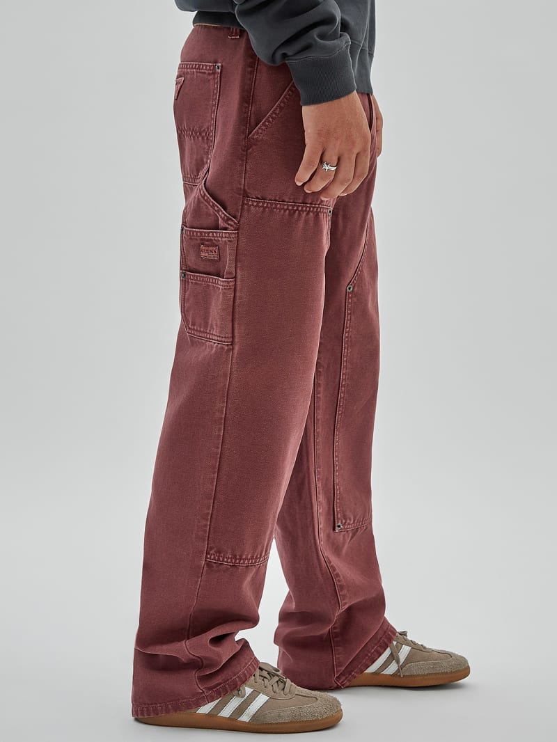 Guess GUESS Originals Canvas Carpenter Pant - Washed Red Canvas