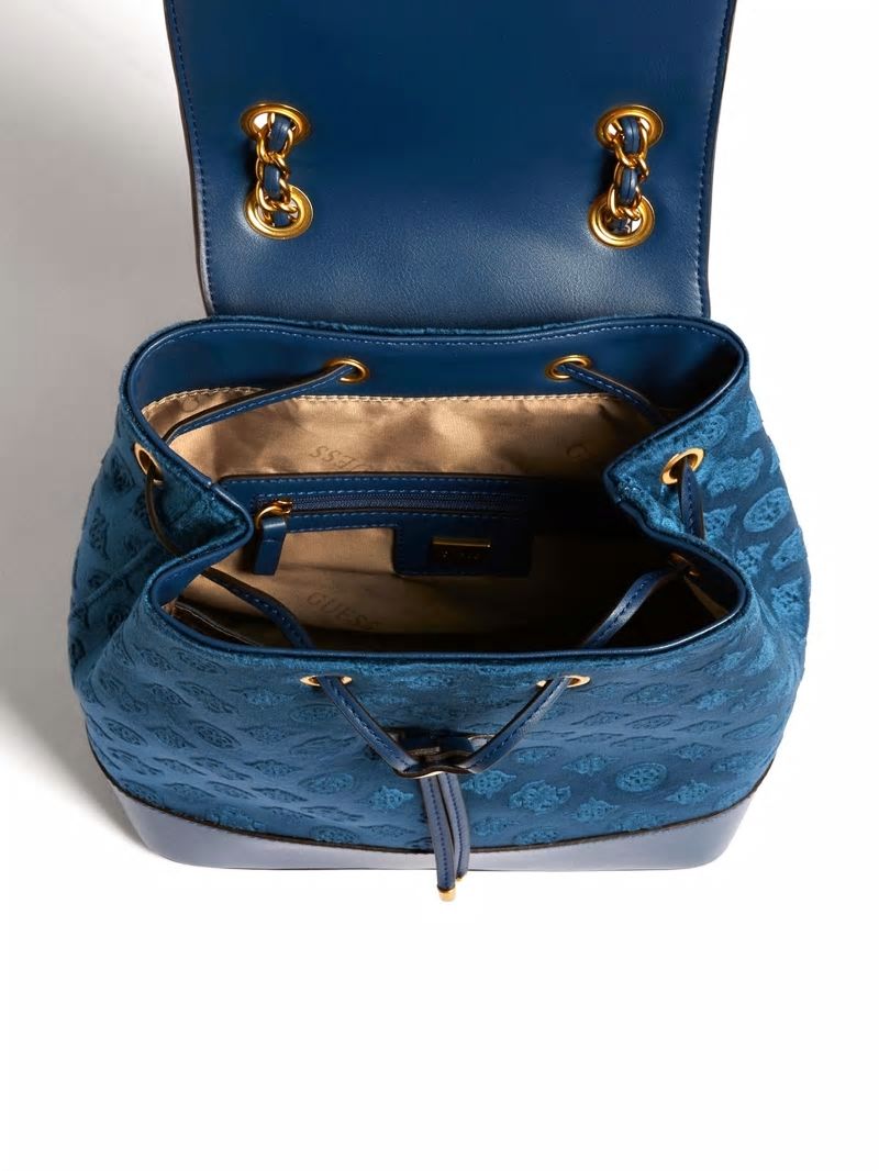 Guess Kimi Velvet Backpack - Navy