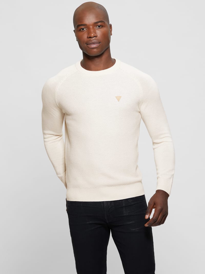 Guess Eco Alec Wool-Blend Sweater - Muted Stone