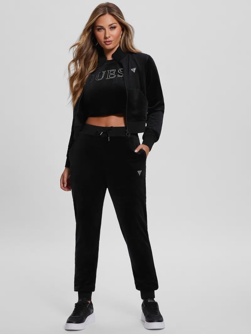 Guess Eco Couture Full-Zip Sweatshirt - Black