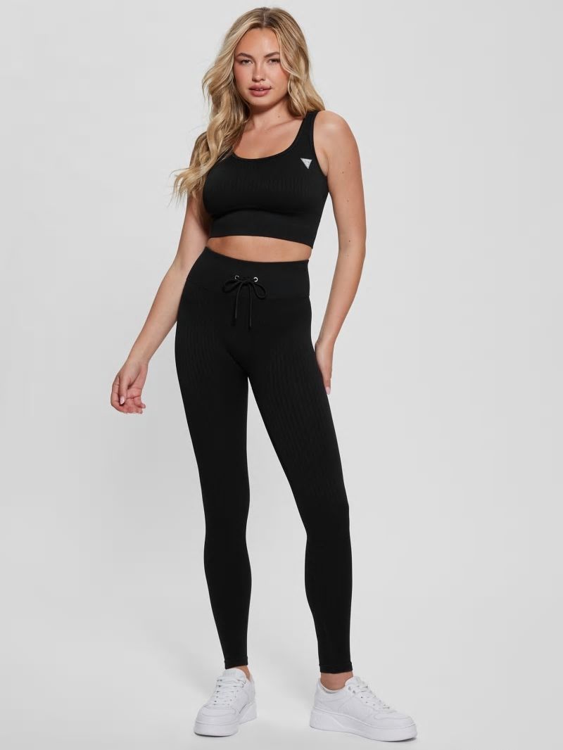 Guess Seamless Ribbed Leggings - Black