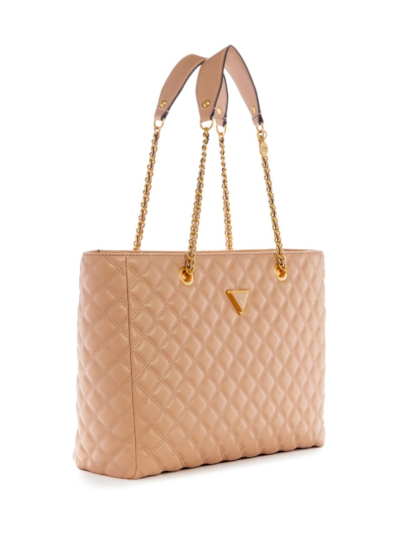 Guess Giully Quilted Tote Bag - Beige Overflow