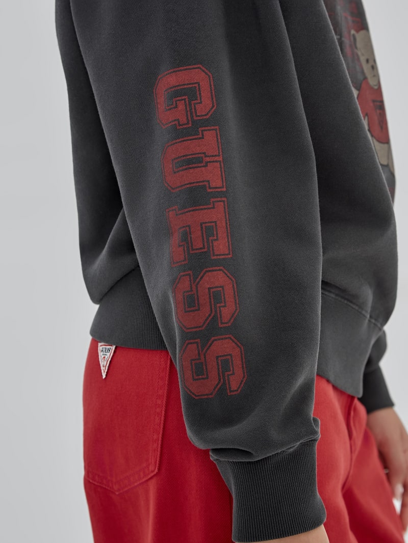 Guess GUESS Originals Bear Oversize Crewneck - Jet Black Multi