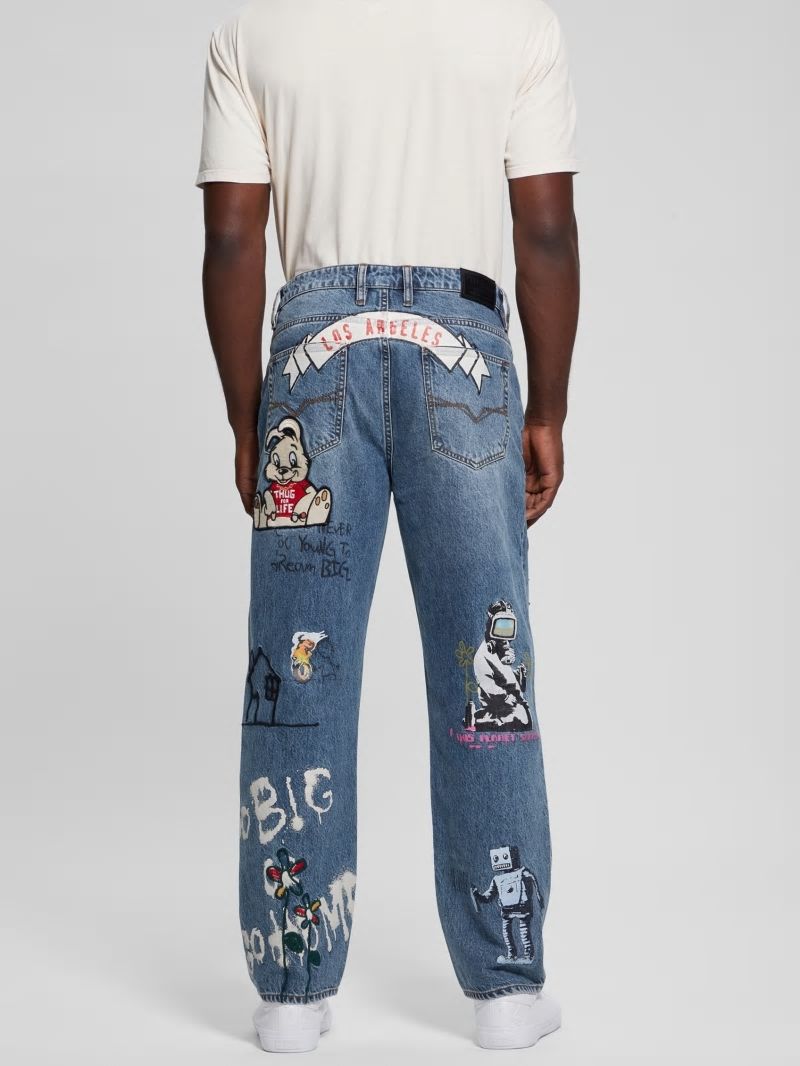 Guess Classic Patched Jeans - Weathered Stone