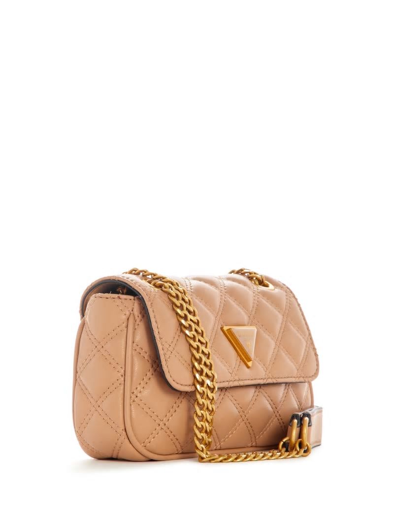 Guess Giully Mini Convertible Crossbody - Beige Overflow