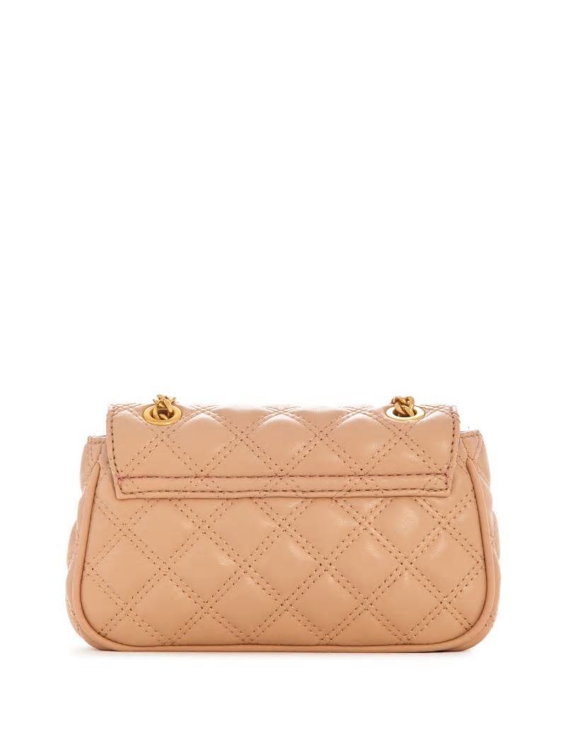Guess Giully Mini Convertible Crossbody - Beige Overflow