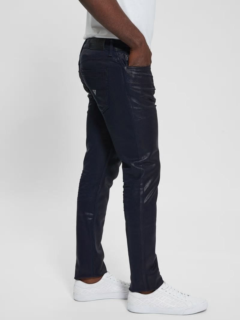 Guess Coated Tapered Jeans - Smart Blue Coated