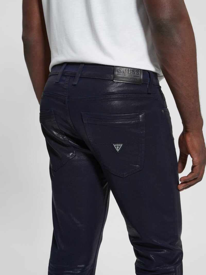 Guess Coated Tapered Jeans - Smart Blue Coated