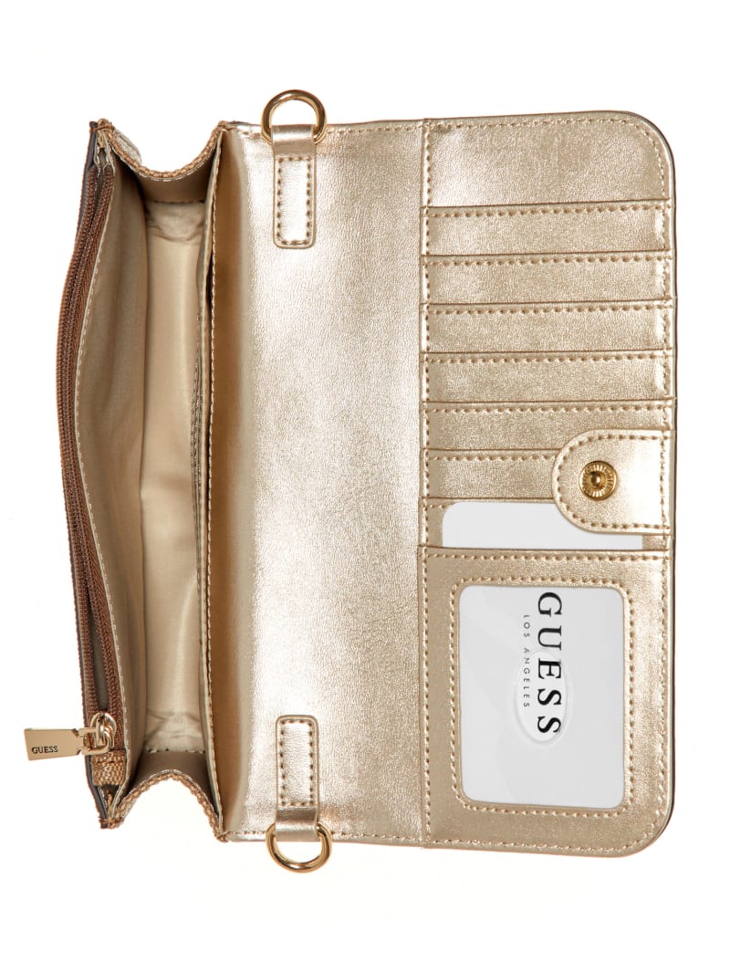 Guess James Quattro G Crossbody Organizer Wallet - Dove Logo