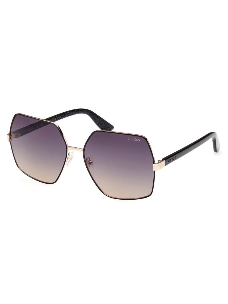 Guess Aurora Oversized Trim Sunglasses - 05b (Black)