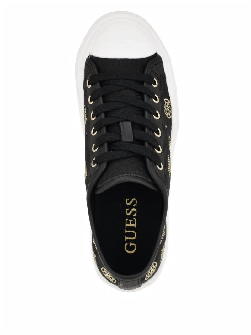 Guess Alessea Rhinestone Low-Top Sneakers - Black 002