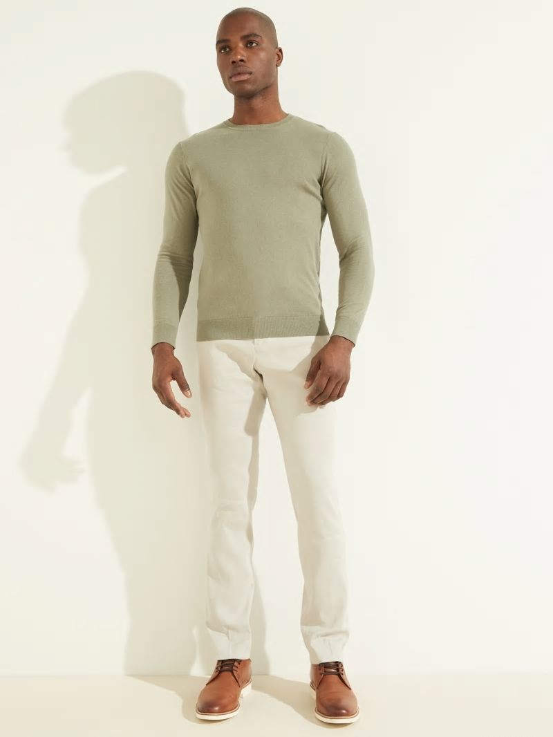 Guess Essential Crewneck Sweater - Mossy Green