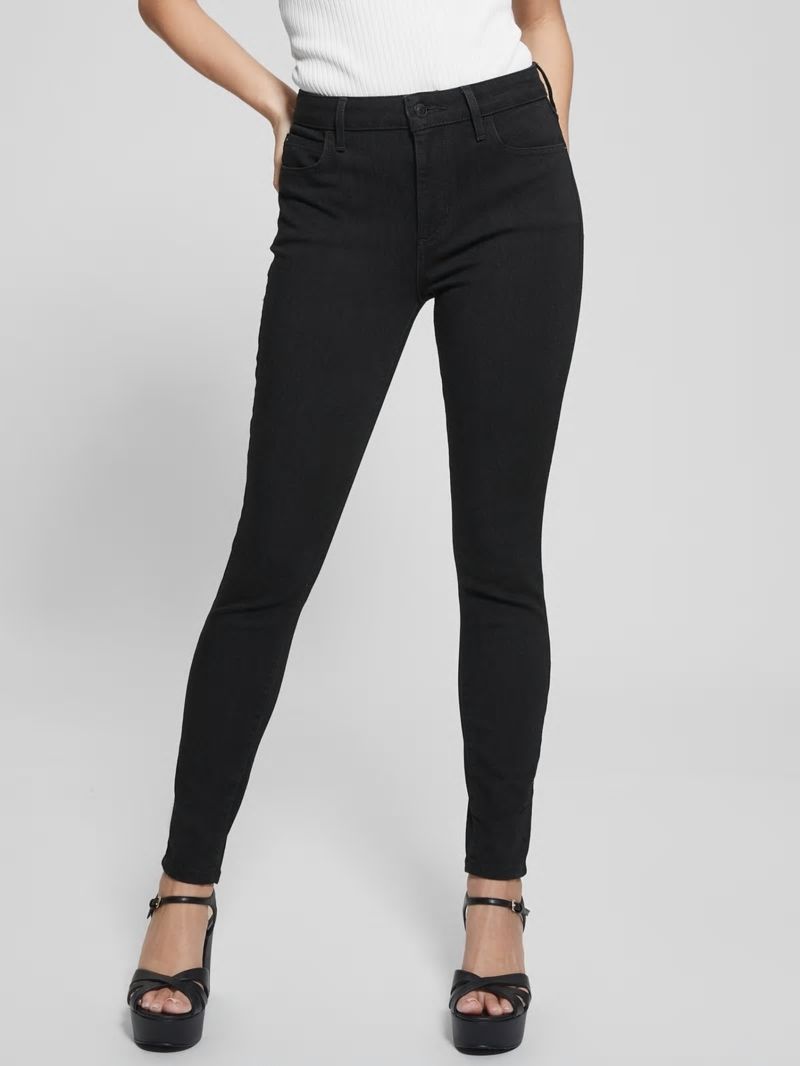 Guess 1981 Black Skinny Jeans - Overdye Black