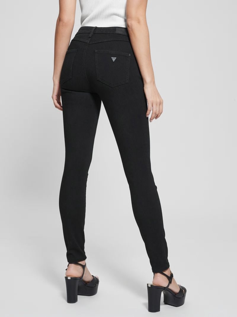 Guess 1981 Black Skinny Jeans - Overdye Black