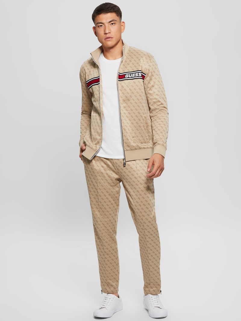 Guess Eco Korbin Track Pants - 4g Aop Beige Blanco