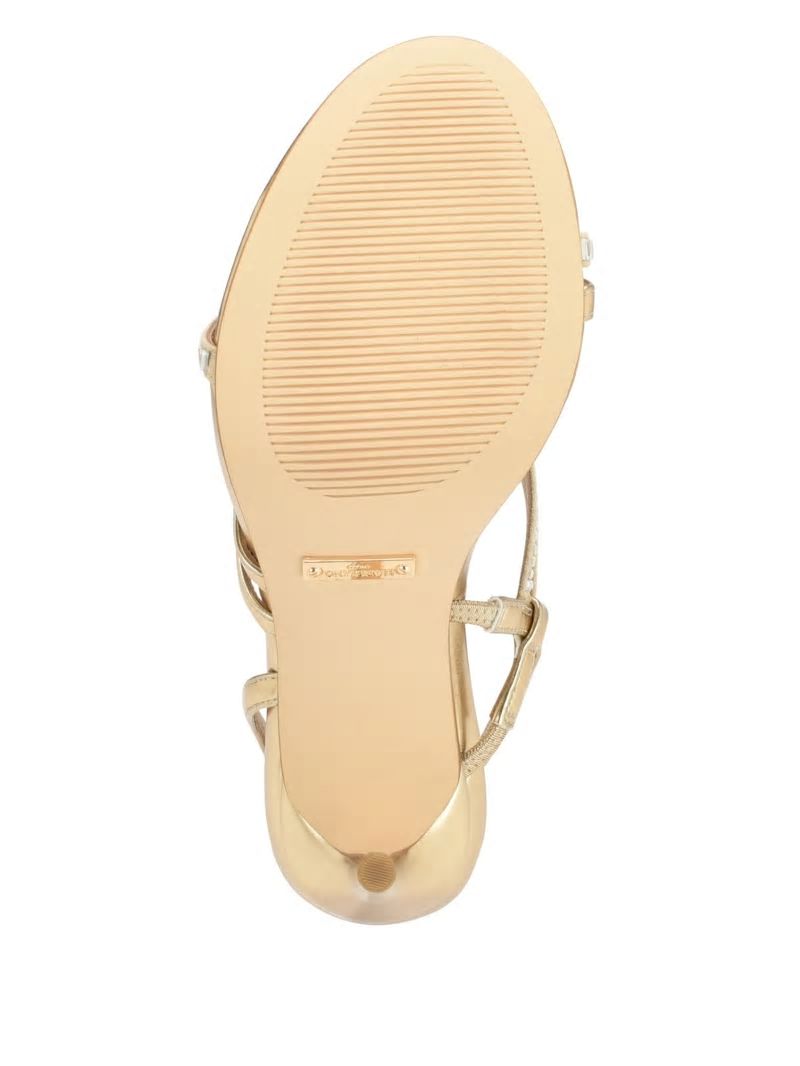 Guess Kaden Crystal Strappy Heel - Gld-1 Gold