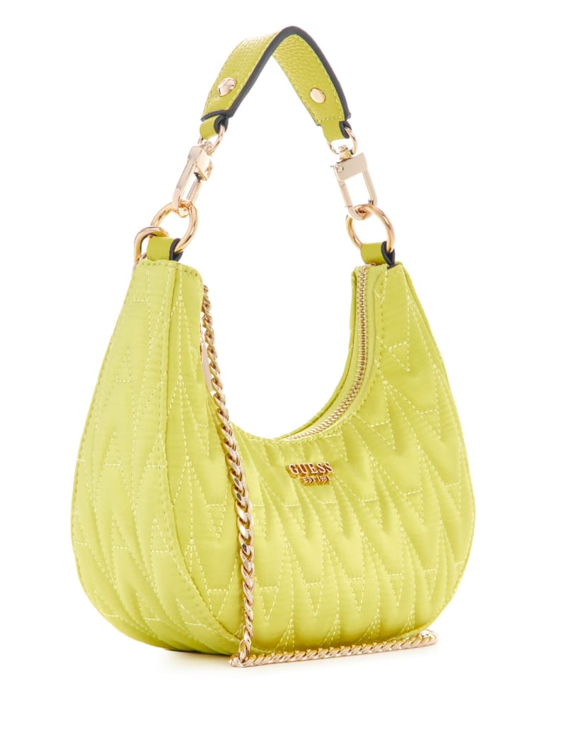 Guess Golden Rock Mini Crescent Hobo Bag - Kiw