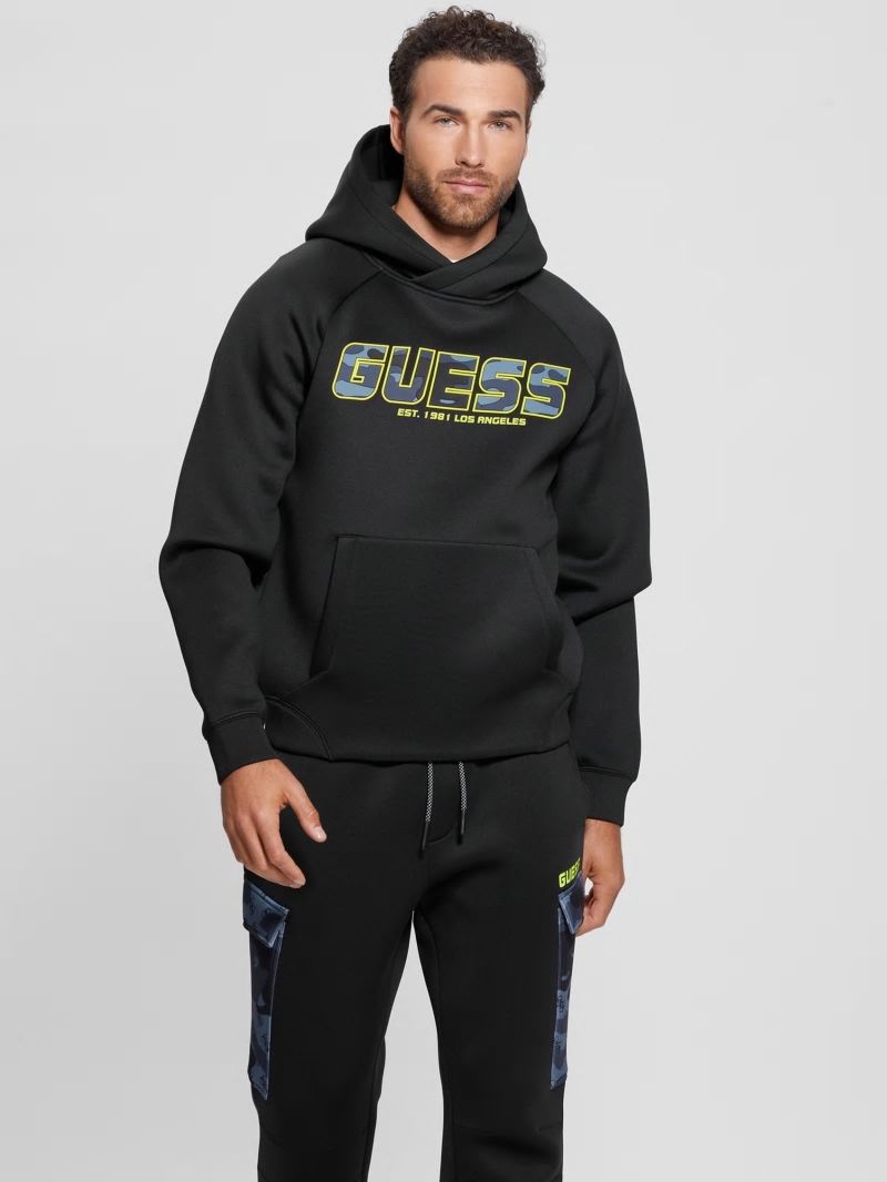 Guess Eco Derych Hooded Sweatshirt - Black