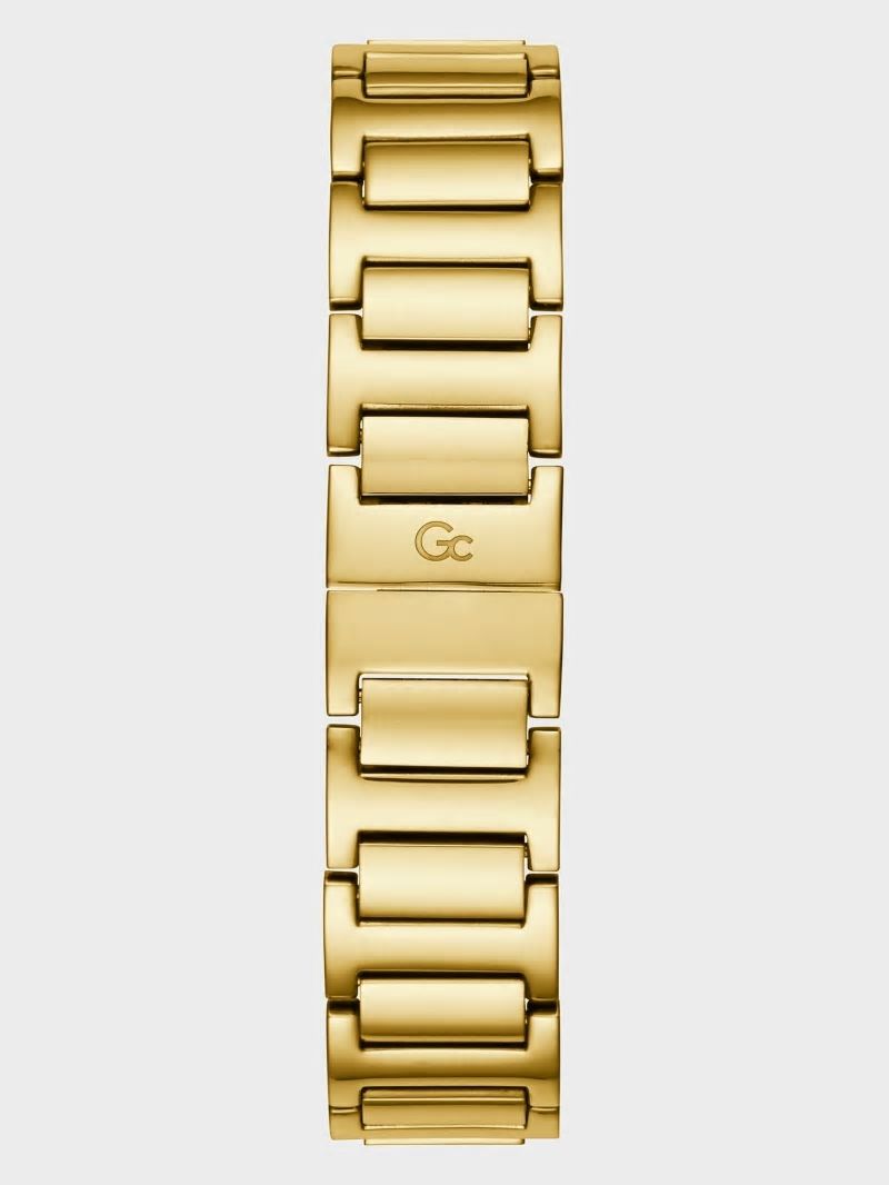 Guess Gc Gold-Tone Crystal Analog Watch - Gold